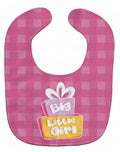 Big Little Girl Baby Bib Easy-Clean Baby Bib Baby Feeding Accessory Baby Mealtime Essential, 10 x 13, Multicolor
