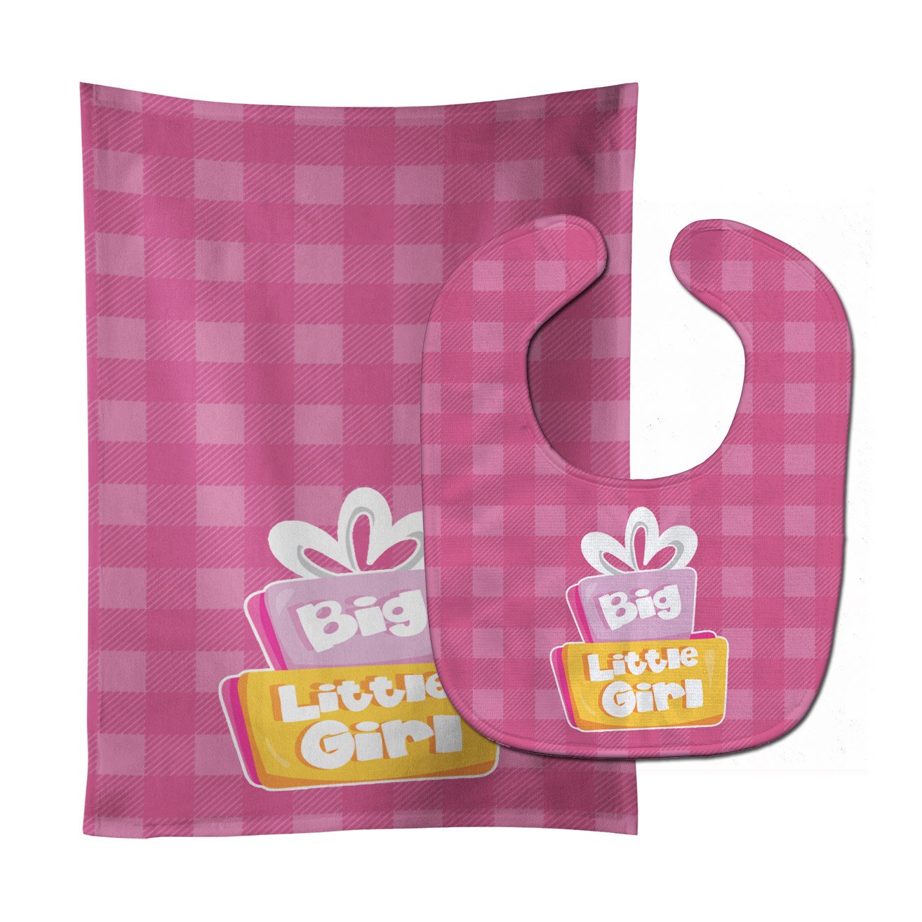 Big Little Girl Baby Bib & Burp Cloth Easy-Clean Baby Bib Baby Feeding Accessory Baby Mealtime Essential