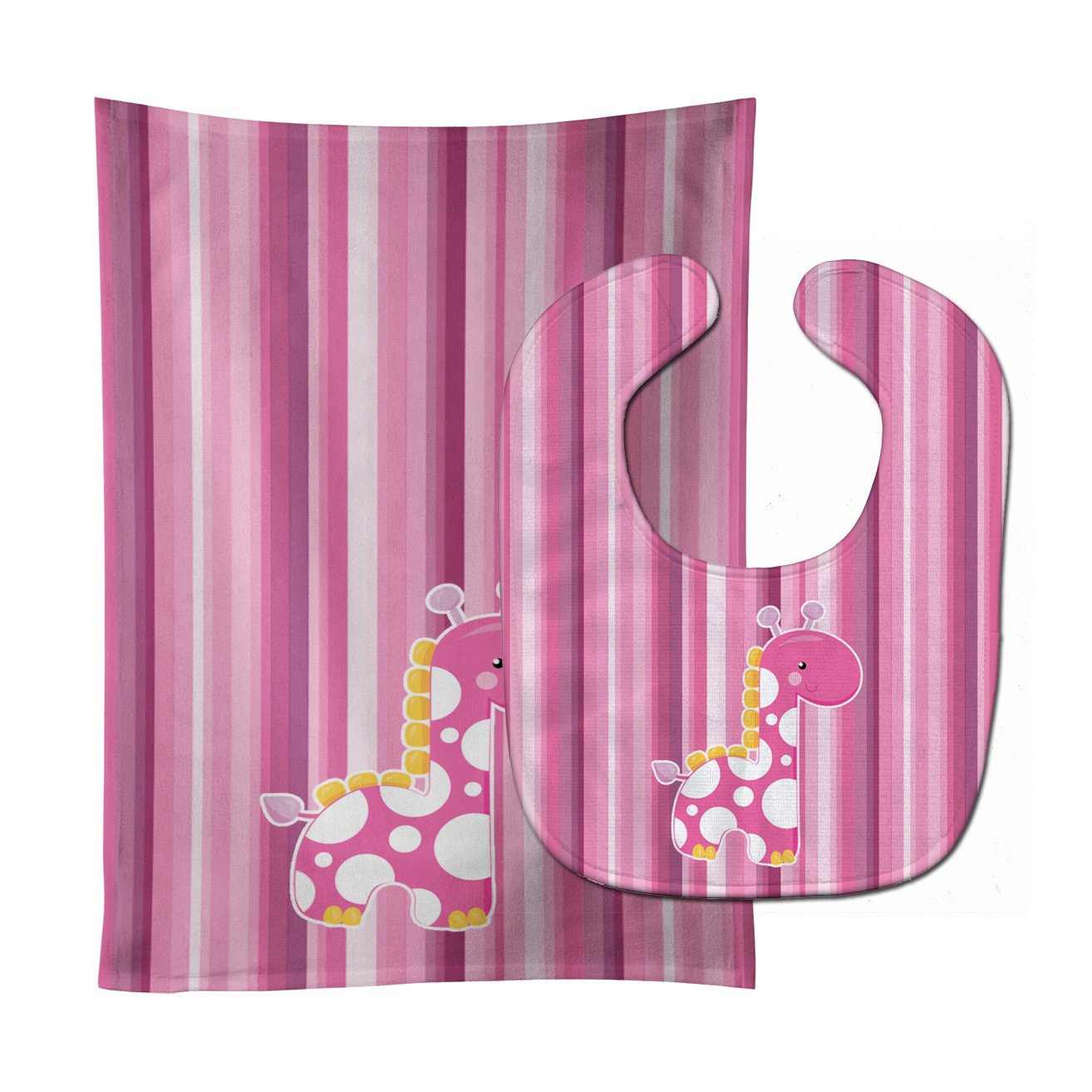 Girl Giraffe Baby Bib & Burp Cloth Easy-Clean Baby Bib Baby Feeding Accessory Baby Mealtime Essential