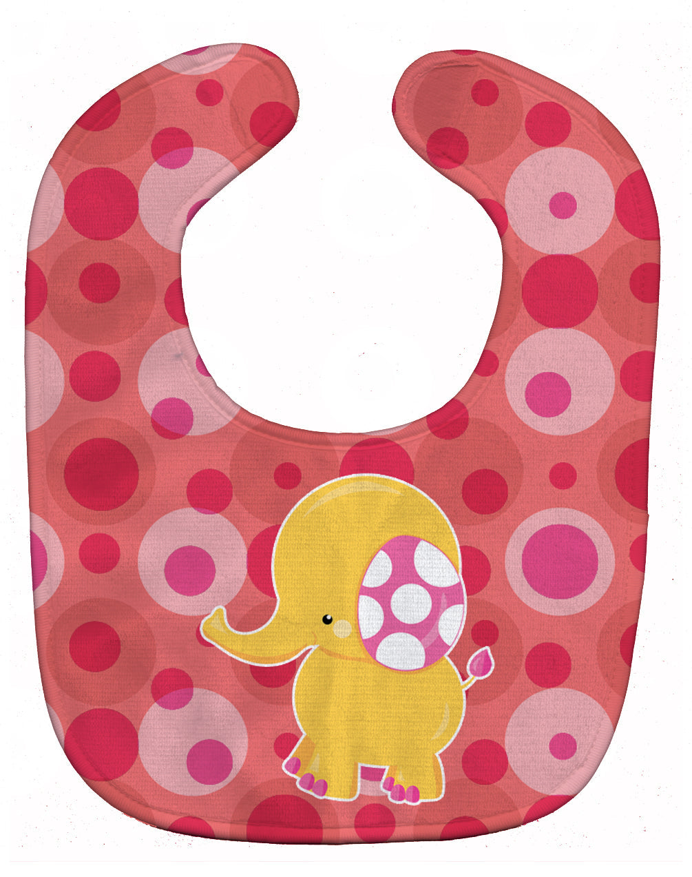 Girl Elephant Baby Bib Easy-Clean Baby Bib Baby Feeding Accessory Baby Mealtime Essential, 10 x 13, Multicolor
