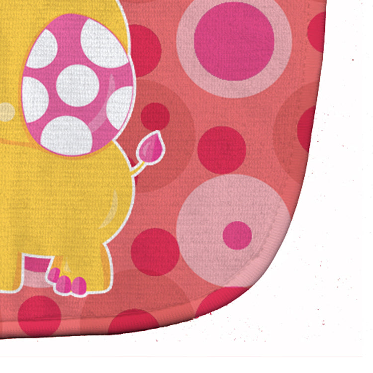 Girl Elephant Baby Bib Easy-Clean Baby Bib Baby Feeding Accessory Baby Mealtime Essential, 10 x 13, Multicolor