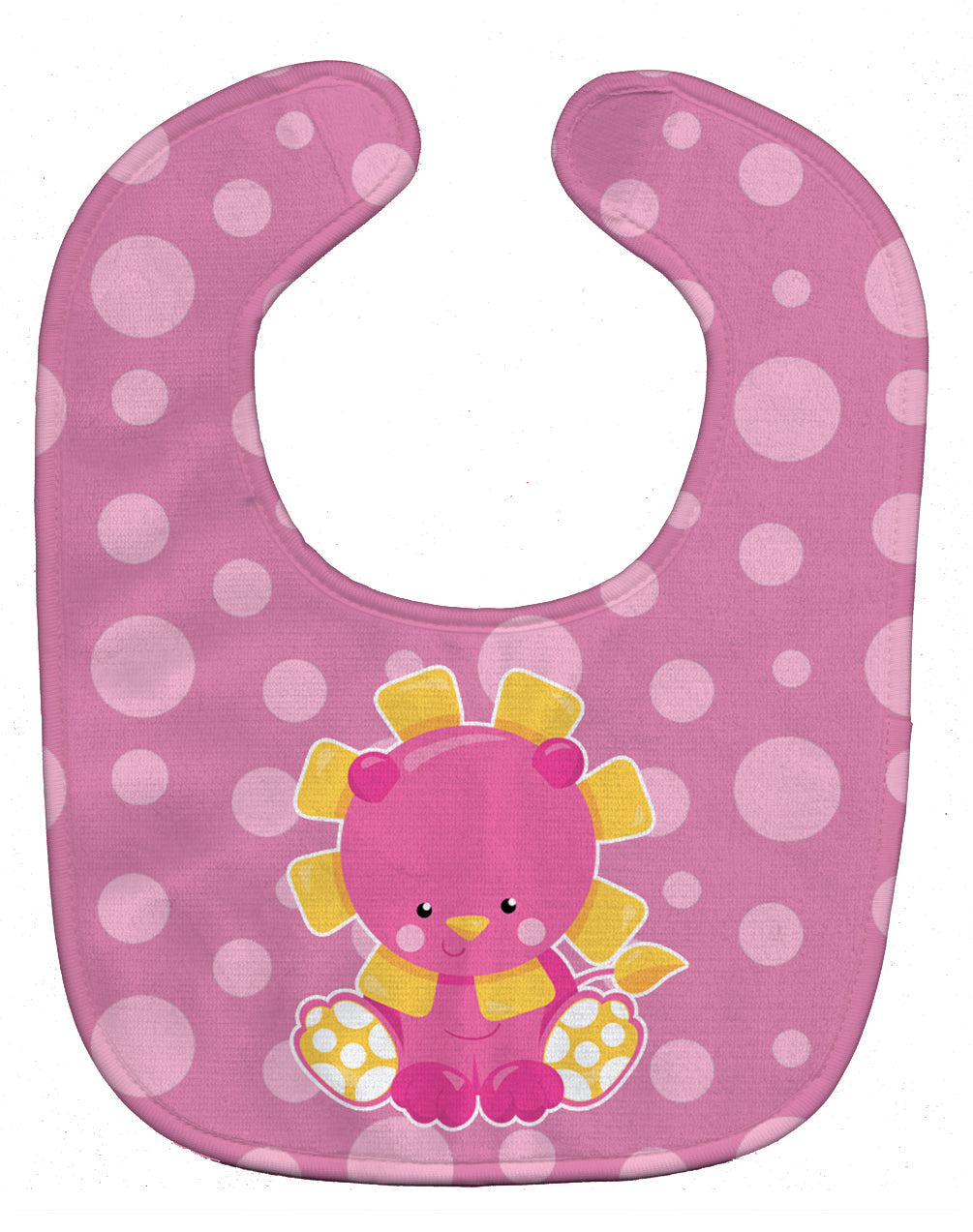 Girl Lion Baby Bib Easy-Clean Baby Bib Baby Feeding Accessory Baby Mealtime Essential, 10 x 13, Multicolor