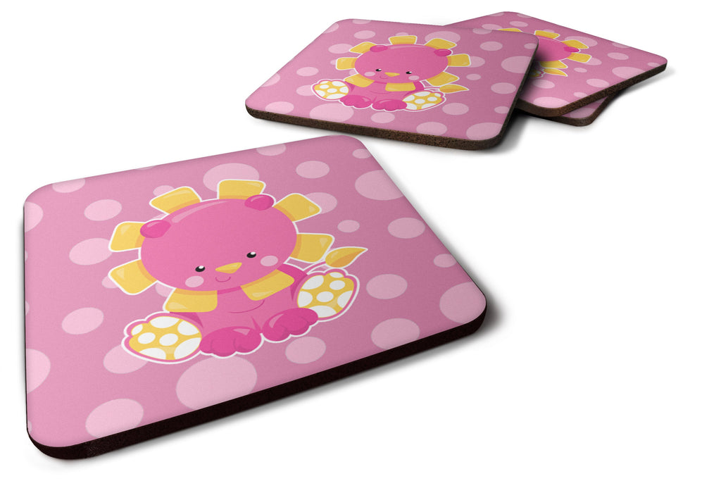 Girl Lion Foam Coasters Set of 4 Cup Coasters for Indoor Outdoor, Tabletop Protection, Anti Slip, Mouse pad Material