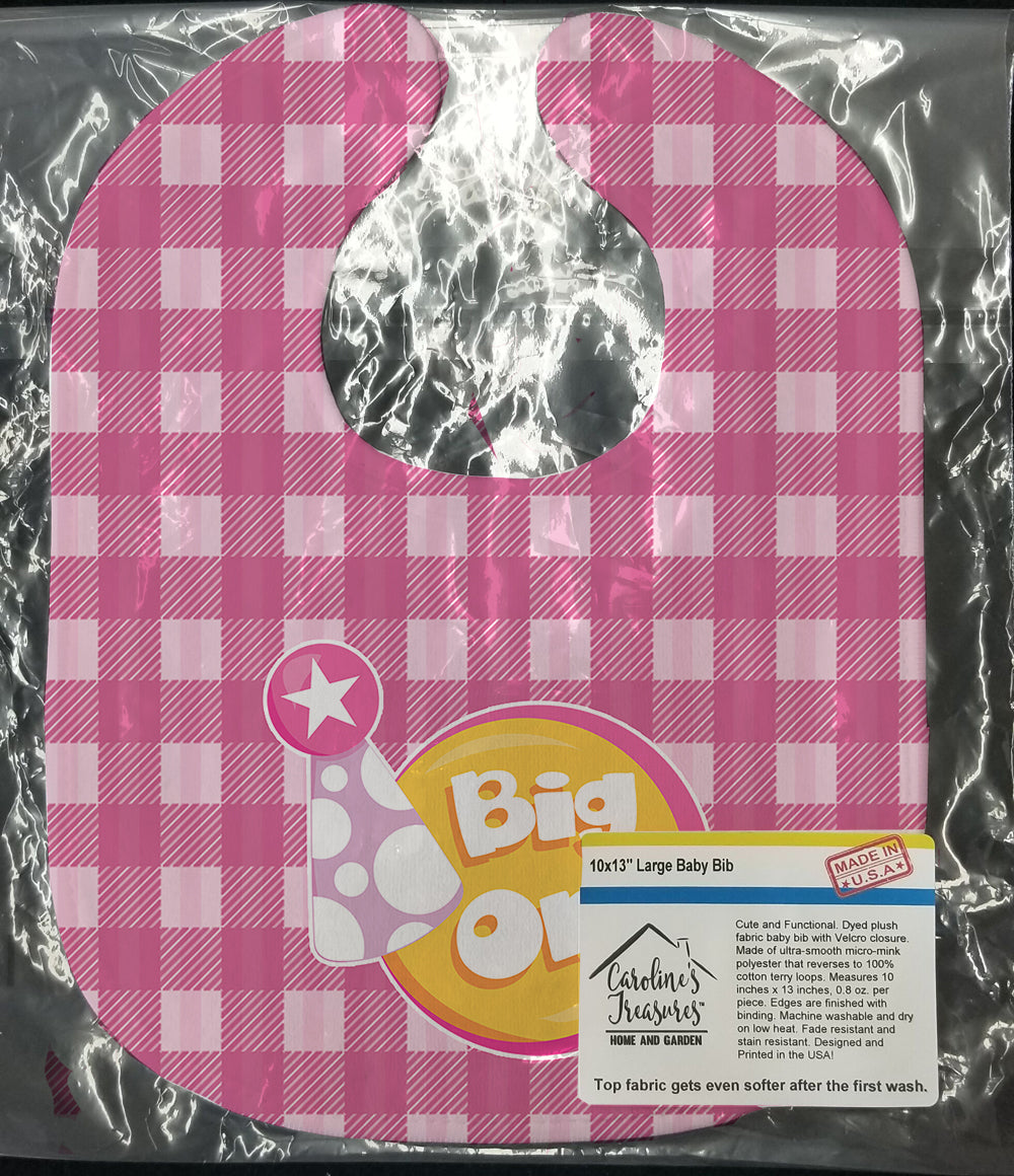 Girl Big One Baby Bib Easy-Clean Baby Bib Baby Feeding Accessory Baby Mealtime Essential, 10 x 13, Multicolor