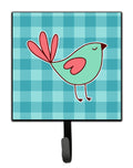 Bird on Blue Plaid Leash or Key Holder Wall Hooks, Key Hooks Holder, Coat Rack Wall Mount, Coat Hooks, Hooks for Hanging Keys, Towels, Aprons, Leashes