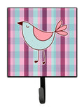 Bird on Purple Plaid Leash or Key Holder Wall Hooks, Key Hooks Holder, Coat Rack Wall Mount, Coat Hooks, Hooks for Hanging Keys, Towels, Aprons, Leashes