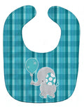 Elephant with Balloon Baby Bib Easy-Clean Baby Bib Baby Feeding Accessory Baby Mealtime Essential, 10 x 13, Multicolor