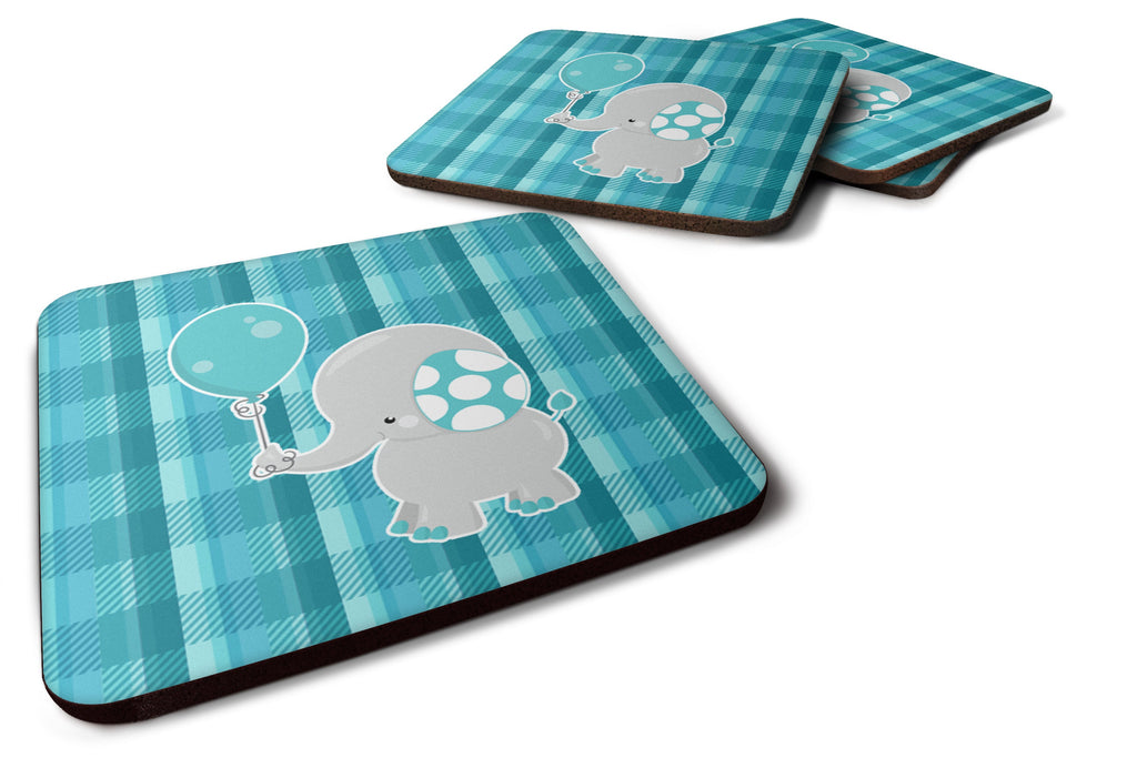 Elephant with Balloon Foam Coasters Set of 4 Cup Coasters for Indoor Outdoor, Tabletop Protection, Anti Slip, Mouse pad Material