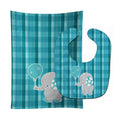 Elephant with Balloon Baby Bib & Burp Cloth Easy-Clean Baby Bib Baby Feeding Accessory Baby Mealtime Essential