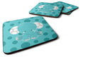 Polkadot Elephant Foam Coasters Set of 4 Cup Coasters for Indoor Outdoor, Tabletop Protection, Anti Slip, Mouse pad Material