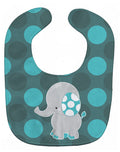 Polkadot Grey Elephant Baby Bib Easy-Clean Baby Bib Baby Feeding Accessory Baby Mealtime Essential, 10 x 13, Multicolor