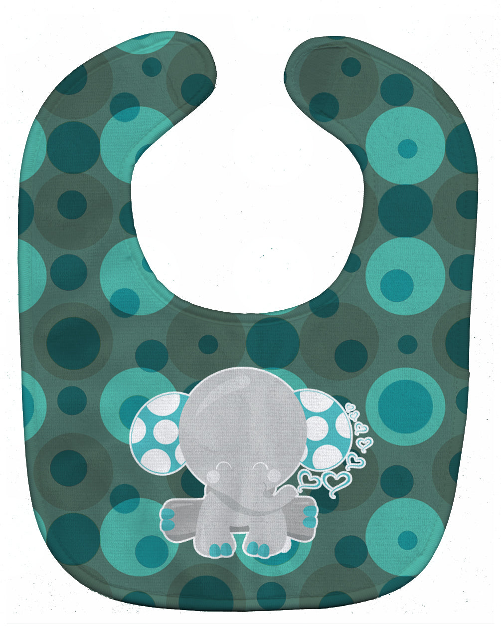 Polkadot Naptime Elephant Baby Bib Easy-Clean Baby Bib Baby Feeding Accessory Baby Mealtime Essential, 10 x 13, Multicolor