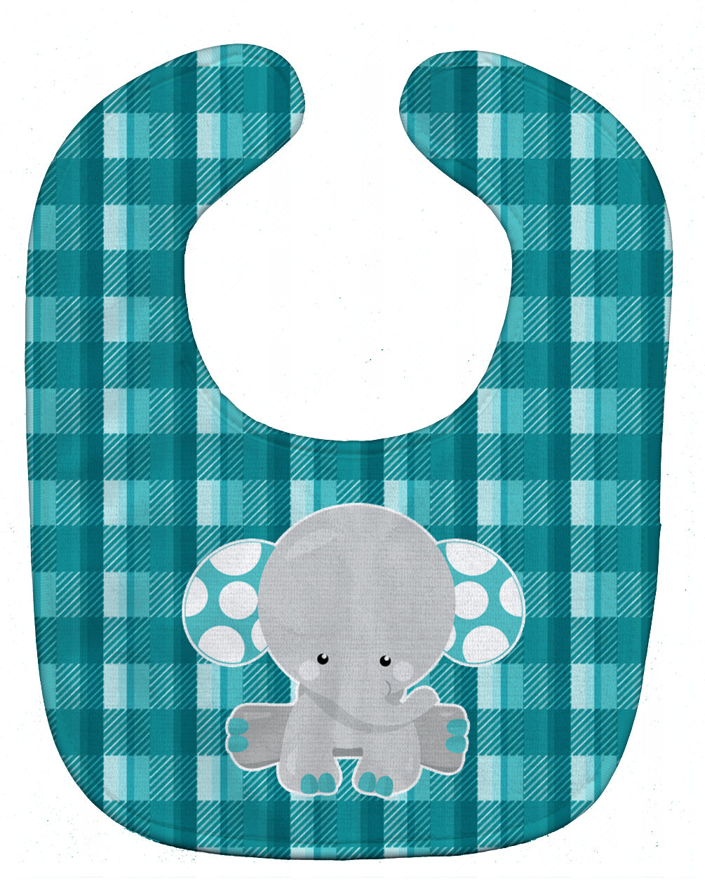 Plaid Elephant Baby Bib Easy-Clean Baby Bib Baby Feeding Accessory Baby Mealtime Essential, 10 x 13, Multicolor