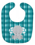 Plaid Elephant Baby Bib Easy-Clean Baby Bib Baby Feeding Accessory Baby Mealtime Essential, 10 x 13, Multicolor