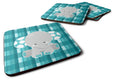 Plaid Elephant Foam Coasters Set of 4 Cup Coasters for Indoor Outdoor, Tabletop Protection, Anti Slip, Mouse pad Material