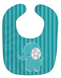 Striped Elephant Baby Bib Easy-Clean Baby Bib Baby Feeding Accessory Baby Mealtime Essential, 10 x 13, Multicolor
