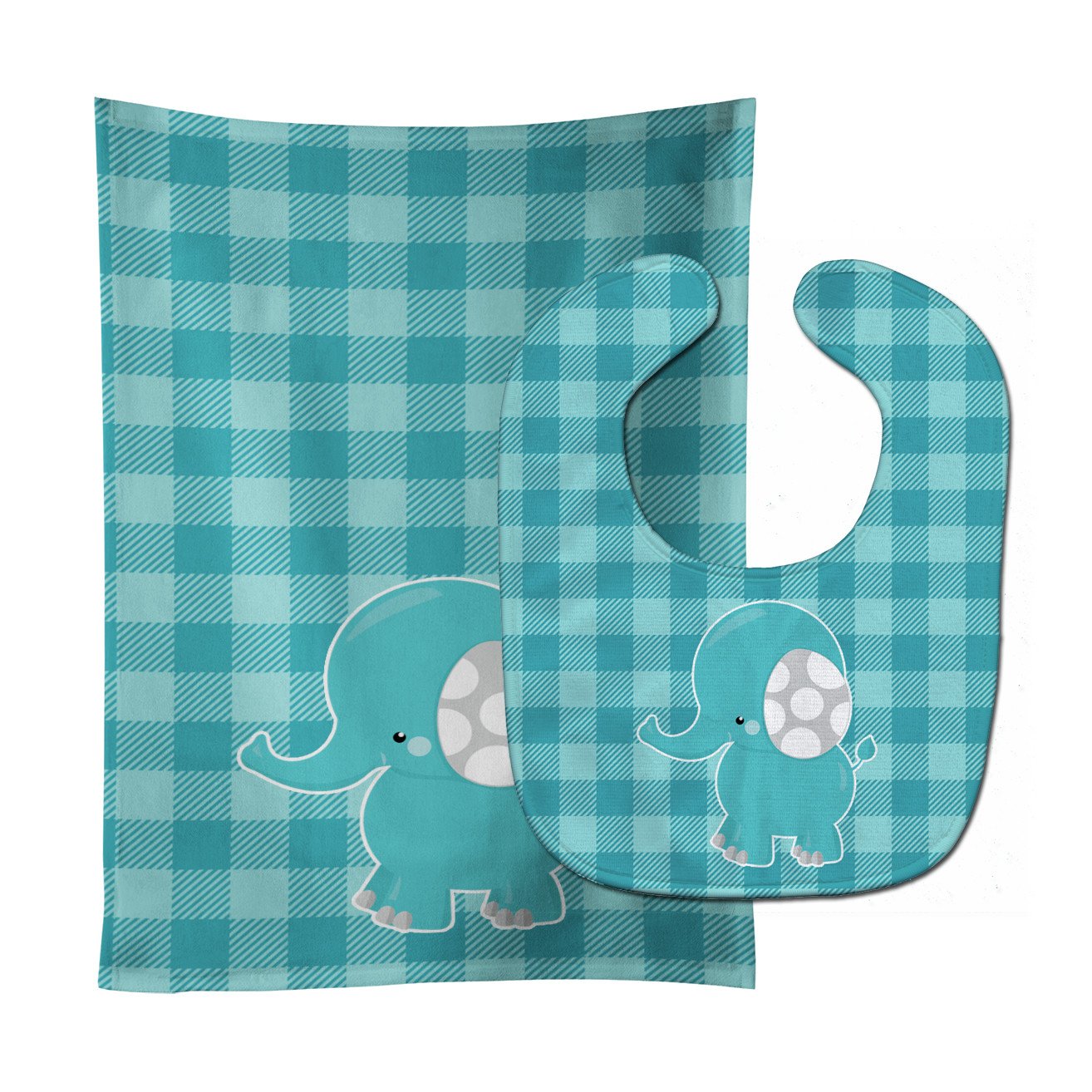 Striped Elephant Baby Bib & Burp Cloth Easy-Clean Baby Bib Baby Feeding Accessory Baby Mealtime Essential