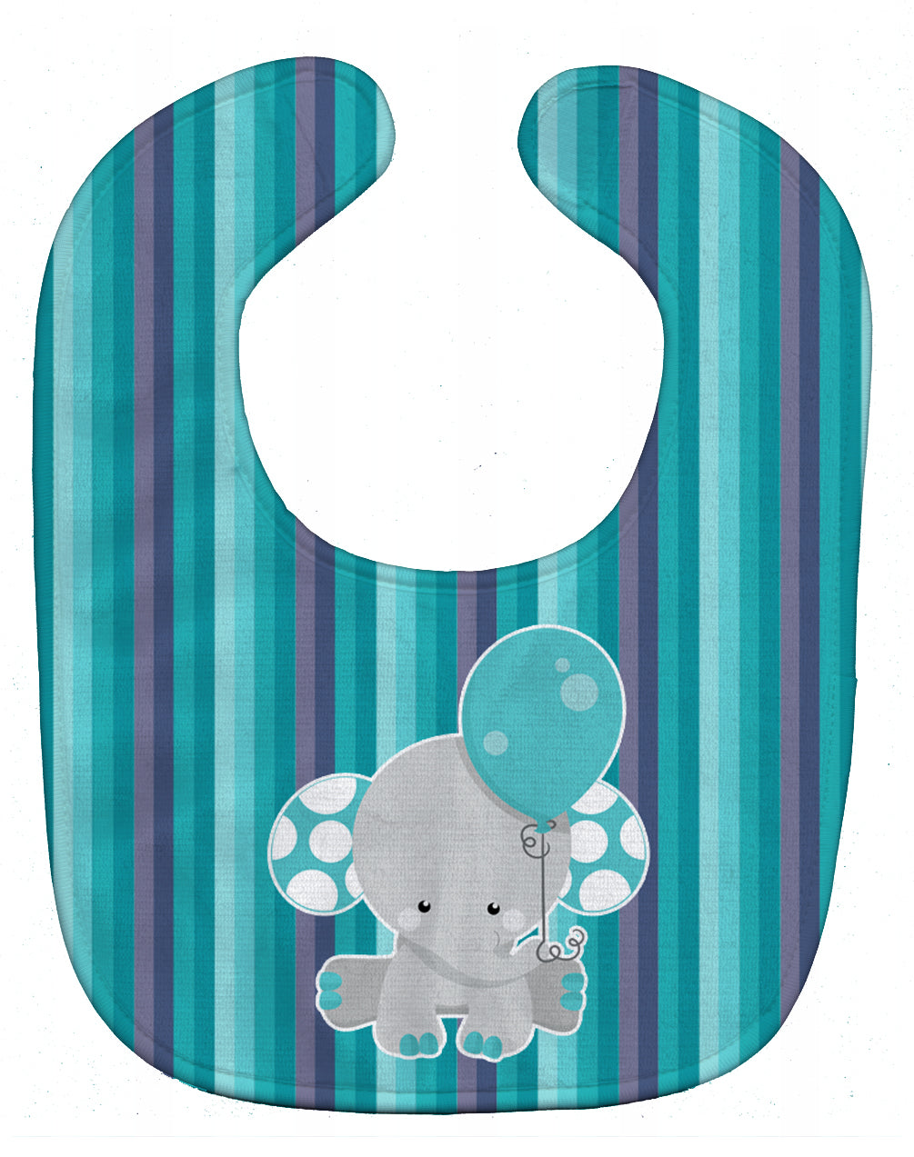 Grey Elephant with Balloon Baby Bib Easy-Clean Baby Bib Baby Feeding Accessory Baby Mealtime Essential, 10 x 13, Multicolor
