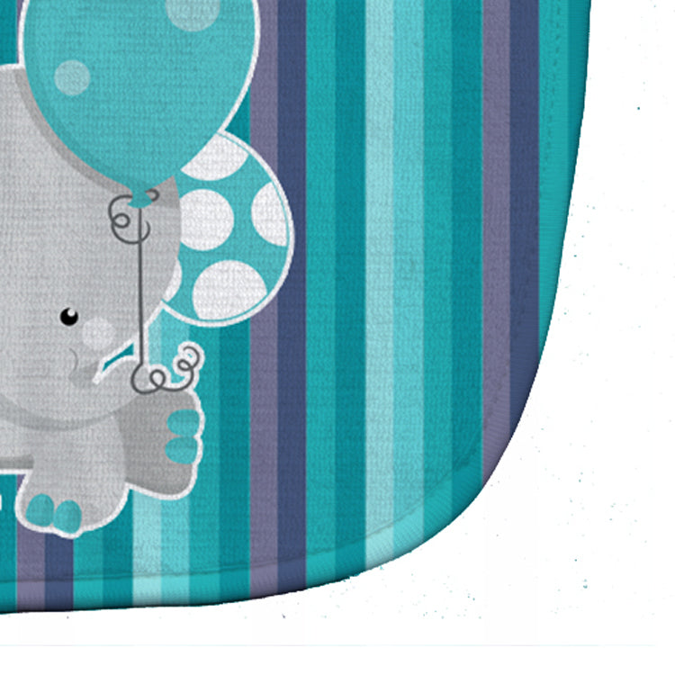 Grey Elephant with Balloon Baby Bib Easy-Clean Baby Bib Baby Feeding Accessory Baby Mealtime Essential, 10 x 13, Multicolor