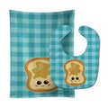 Peanut Butter Toast Baby Bib & Burp Cloth Easy-Clean Baby Bib Baby Feeding Accessory Baby Mealtime Essential