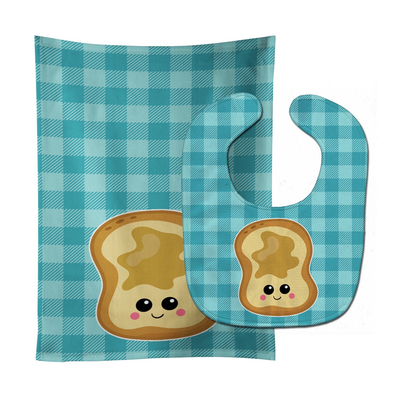 Peanut Butter Toast Baby Bib & Burp Cloth Easy-Clean Baby Bib Baby Feeding Accessory Baby Mealtime Essential