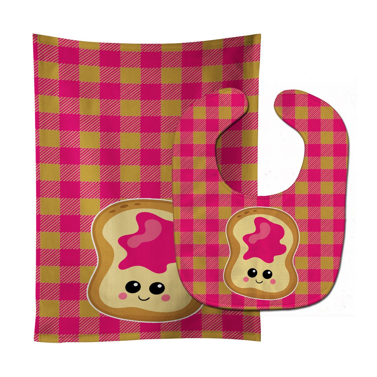 Jelly Toast Baby Bib & Burp Cloth Easy-Clean Baby Bib Baby Feeding Accessory Baby Mealtime Essential