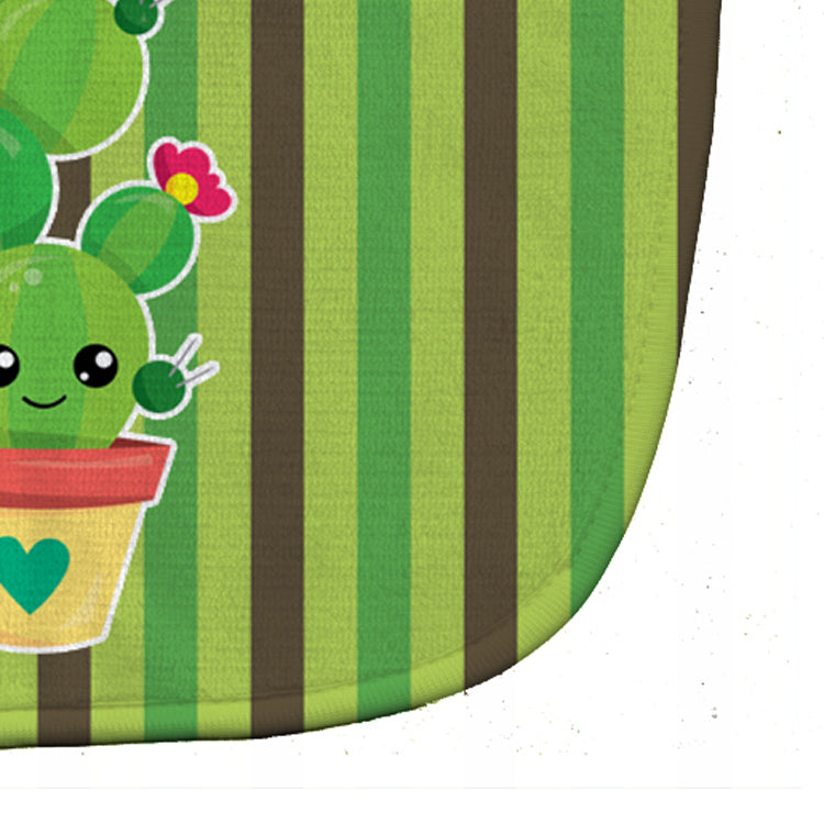 Cactus Stripe Baby Bib Easy-Clean Baby Bib Baby Feeding Accessory Baby Mealtime Essential, 10 x 13, Multicolor