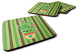 Cactus Stripe Foam Coasters Set of 4 Cup Coasters for Indoor Outdoor, Tabletop Protection, Anti Slip, Mouse pad Material