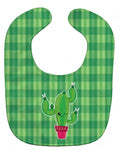 Cactus Plaid Baby Bib Easy-Clean Baby Bib Baby Feeding Accessory Baby Mealtime Essential, 10 x 13, Multicolor