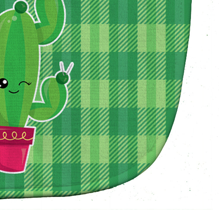 Cactus Plaid Baby Bib Easy-Clean Baby Bib Baby Feeding Accessory Baby Mealtime Essential, 10 x 13, Multicolor