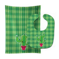 Cactus Plaid Baby Bib & Burp Cloth Easy-Clean Baby Bib Baby Feeding Accessory Baby Mealtime Essential