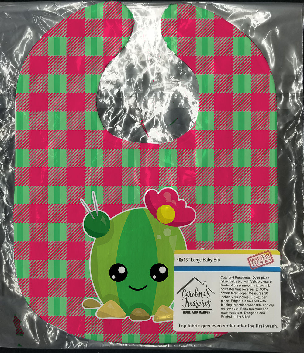 Cactus Peace Out Baby Bib Easy-Clean Baby Bib Baby Feeding Accessory Baby Mealtime Essential, 10 x 13, Multicolor