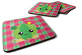 Cactus Peace Out Foam Coasters Set of 4 Cup Coasters for Indoor Outdoor, Tabletop Protection, Anti Slip, Mouse pad Material