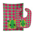 Cactus Peace Out Baby Bib & Burp Cloth Easy-Clean Baby Bib Baby Feeding Accessory Baby Mealtime Essential