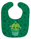 Cactus Polkadots Baby Bib Easy-Clean Baby Bib Baby Feeding Accessory Baby Mealtime Essential, 10 x 13, Multicolor
