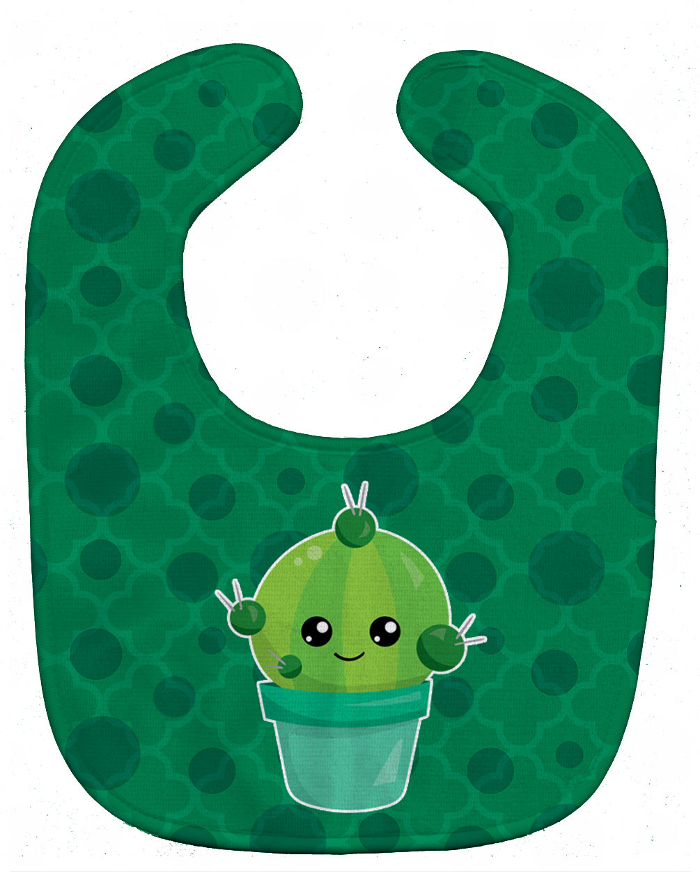Cactus Polkadots Baby Bib Easy-Clean Baby Bib Baby Feeding Accessory Baby Mealtime Essential, 10 x 13, Multicolor