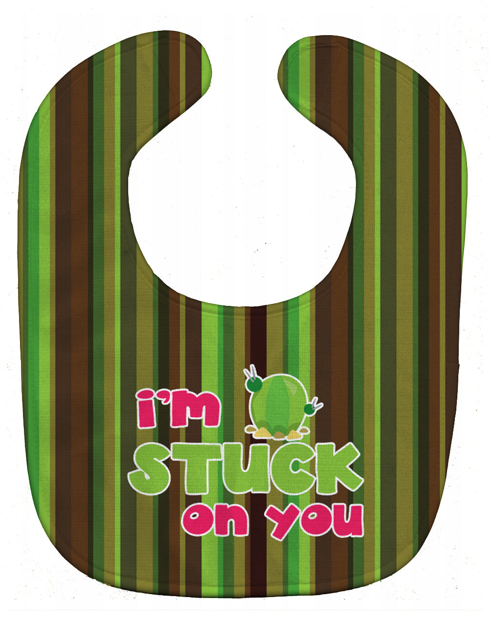Cactus I'm Stuck on You Baby Bib Easy-Clean Baby Bib Baby Feeding Accessory Baby Mealtime Essential, 10 x 13, Multicolor