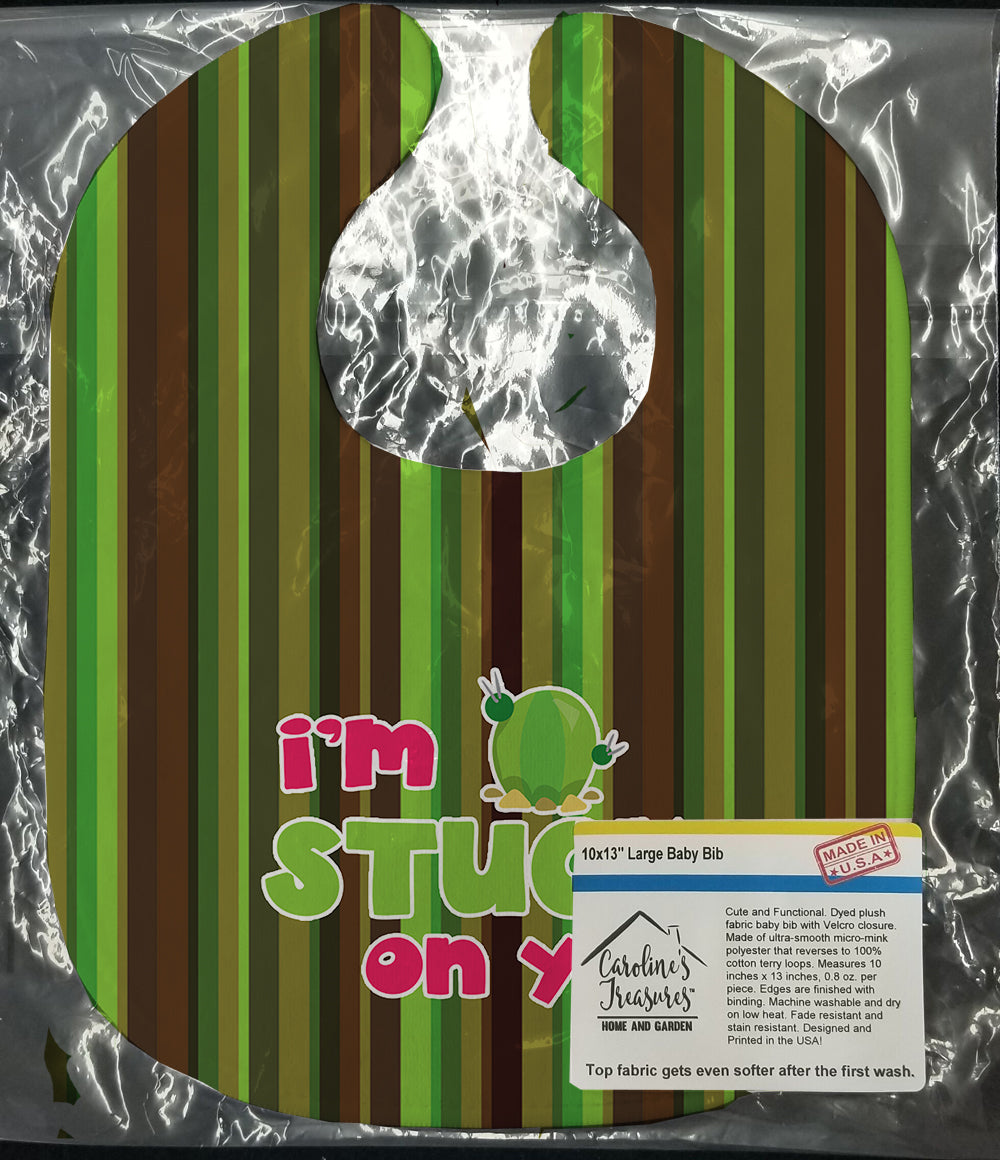 Cactus I'm Stuck on You Baby Bib Easy-Clean Baby Bib Baby Feeding Accessory Baby Mealtime Essential, 10 x 13, Multicolor