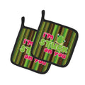 Cactus I'm Stuck on You Pot Holder Set of 2 Heat Resistant Quilted Hot Pads 7.5 x 7.5 Inch, Insulated Kitchen Trivets for Cooking & Baking