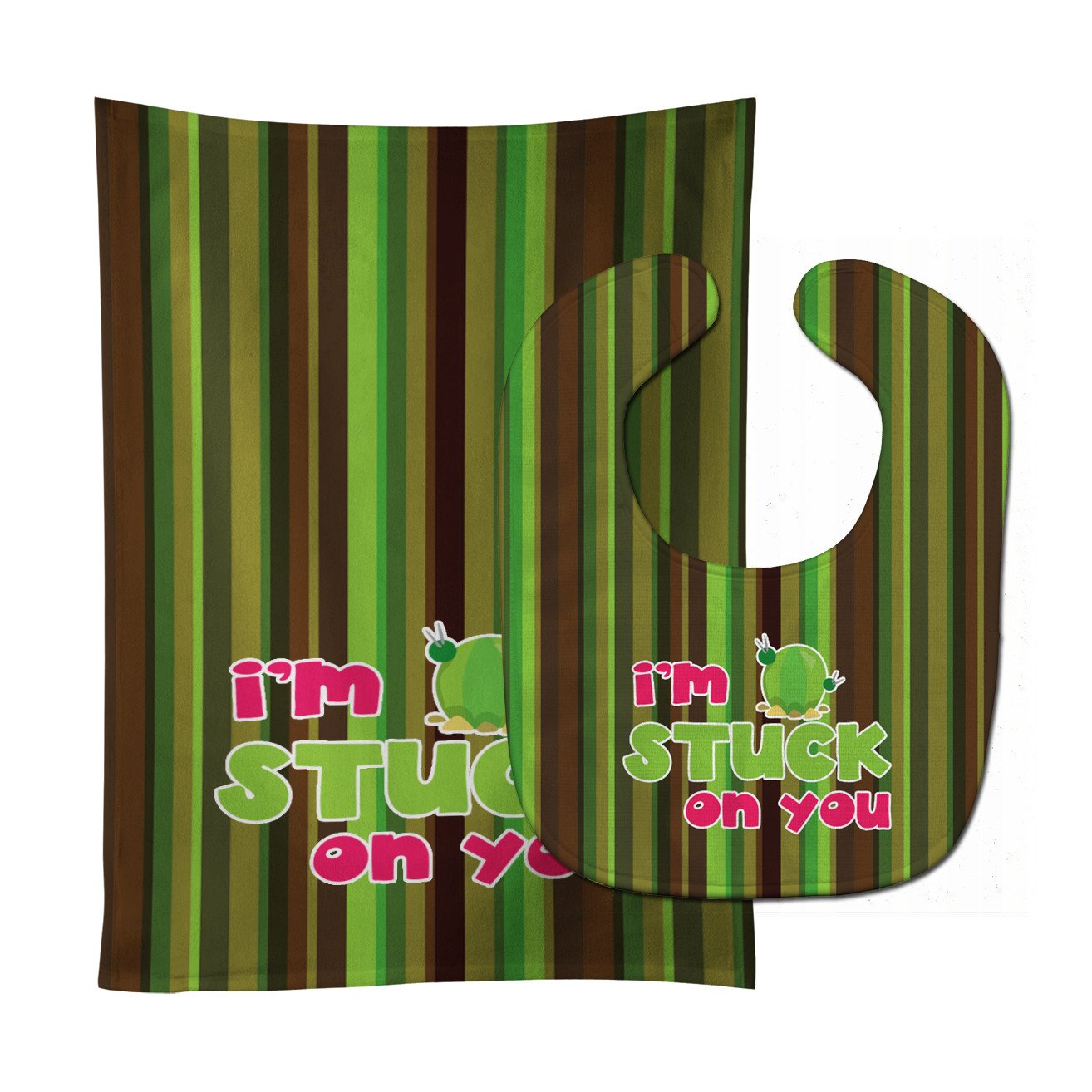 Cactus I'm Stuck on You Baby Bib & Burp Cloth Easy-Clean Baby Bib Baby Feeding Accessory Baby Mealtime Essential