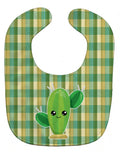 Cactus Plaid Baby Bib Easy-Clean Baby Bib Baby Feeding Accessory Baby Mealtime Essential, 10 x 13, Multicolor