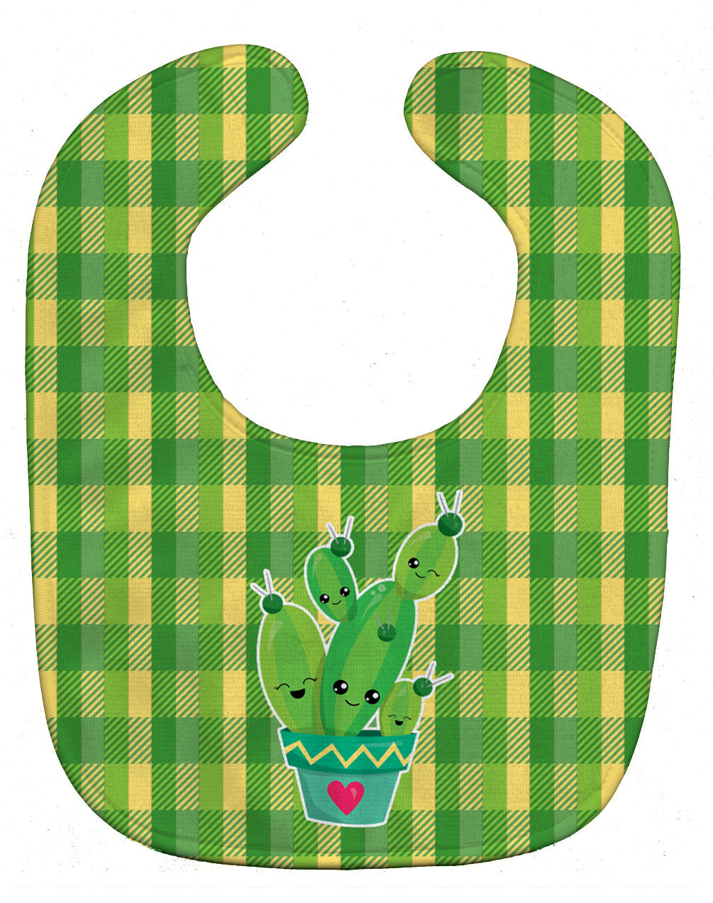 Cactus Striped Plaid Baby Bib Easy-Clean Baby Bib Baby Feeding Accessory Baby Mealtime Essential, 10 x 13, Multicolor