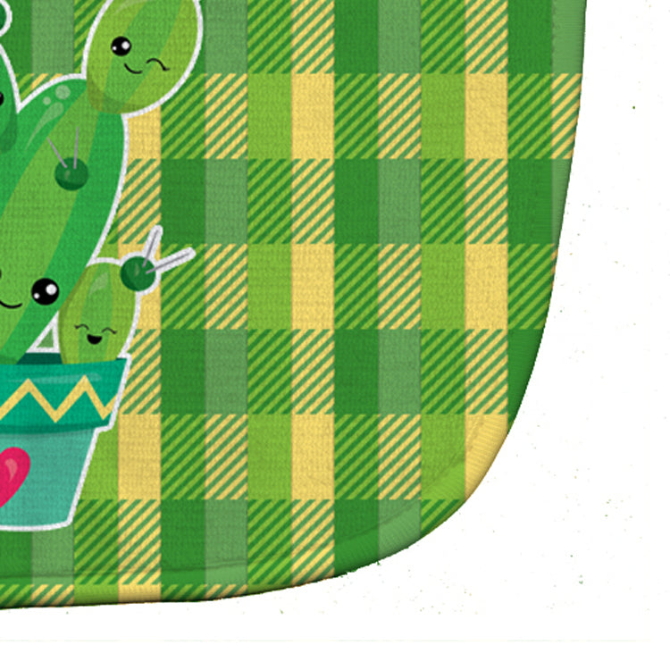 Cactus Striped Plaid Baby Bib Easy-Clean Baby Bib Baby Feeding Accessory Baby Mealtime Essential, 10 x 13, Multicolor