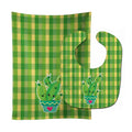 Cactus Striped Plaid Baby Bib & Burp Cloth Easy-Clean Baby Bib Baby Feeding Accessory Baby Mealtime Essential