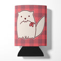 Cat Pink Plad Can or Bottle Hugger Cooler Sleeve for Standard 12 oz Cans, Insulated Foam Beer & Soda Can Hugger Reusable
