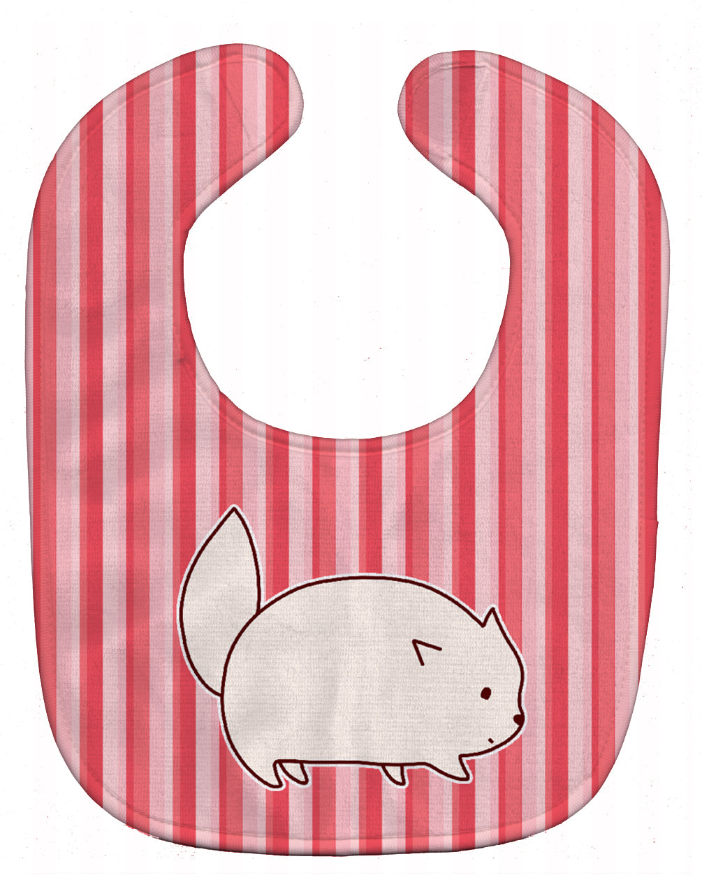 Cat Pink Stripes Baby Bib Easy-Clean Baby Bib Baby Feeding Accessory Baby Mealtime Essential, 10 x 13, Multicolor
