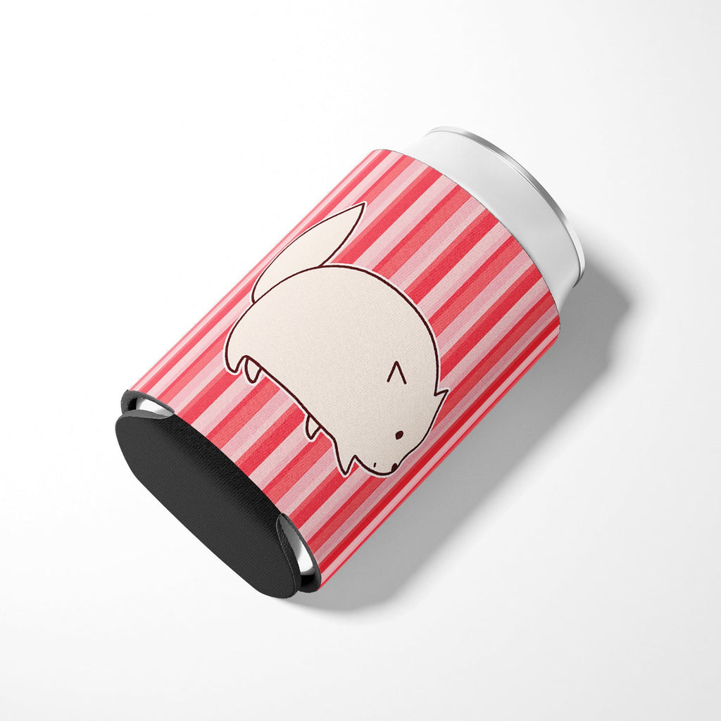 Cat Pink Stripes Can or Bottle Hugger Cooler Sleeve for Standard 12 oz Cans, Insulated Foam Beer & Soda Can Hugger Reusable