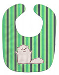 Cat Green Stripes Baby Bib Easy-Clean Baby Bib Baby Feeding Accessory Baby Mealtime Essential, 10 x 13, Multicolor