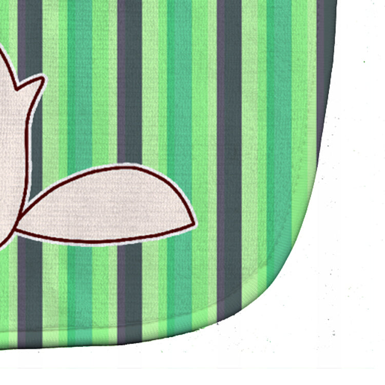 Cat Green Stripes Baby Bib Easy-Clean Baby Bib Baby Feeding Accessory Baby Mealtime Essential, 10 x 13, Multicolor