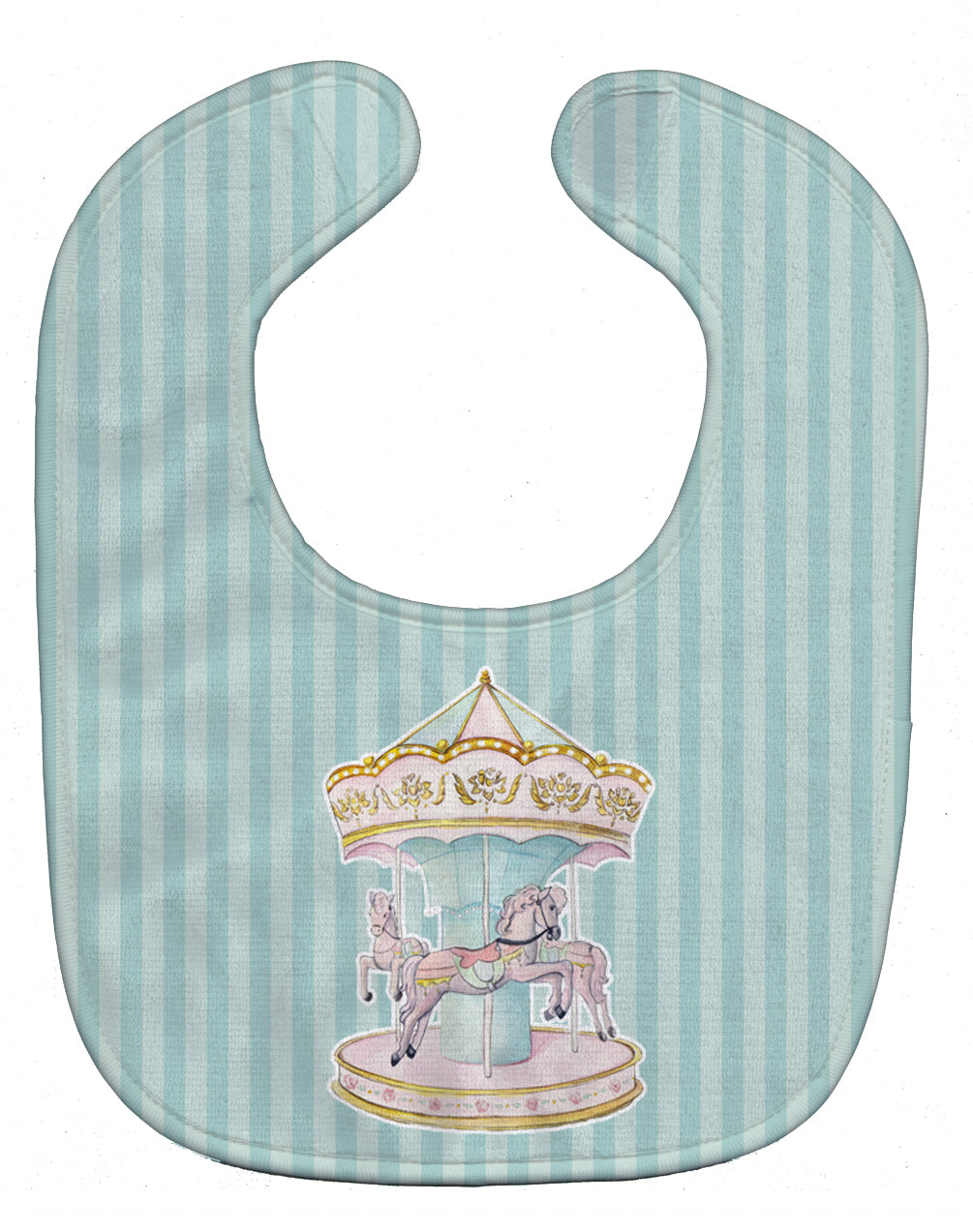 Carousel Baby Bib Easy-Clean Baby Bib Baby Feeding Accessory Baby Mealtime Essential, 10 x 13, Multicolor